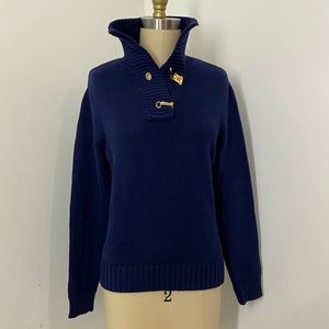 Ralph Lauren high collar blue sweater
